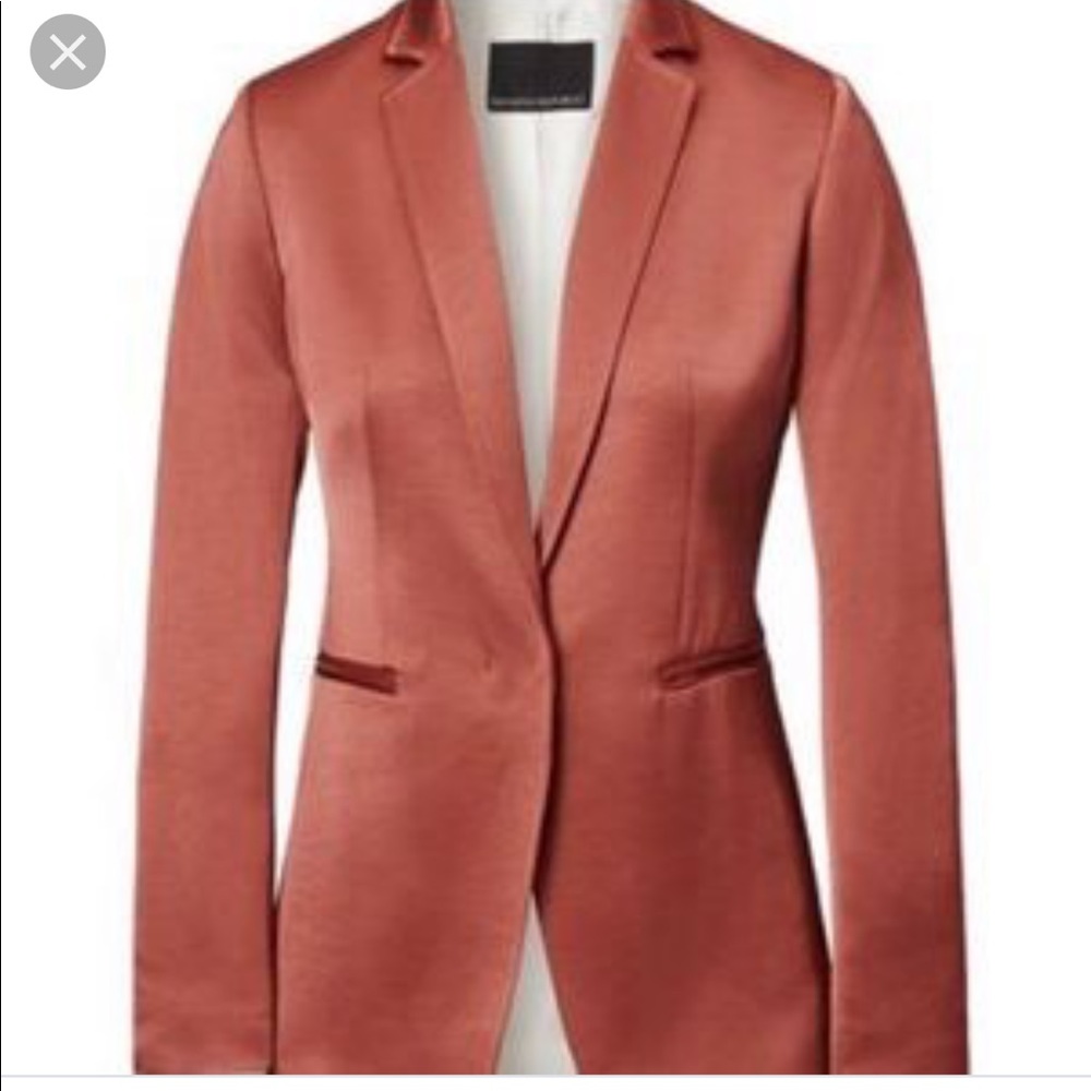 BANANA REPUBLIC rust lined satin blazer